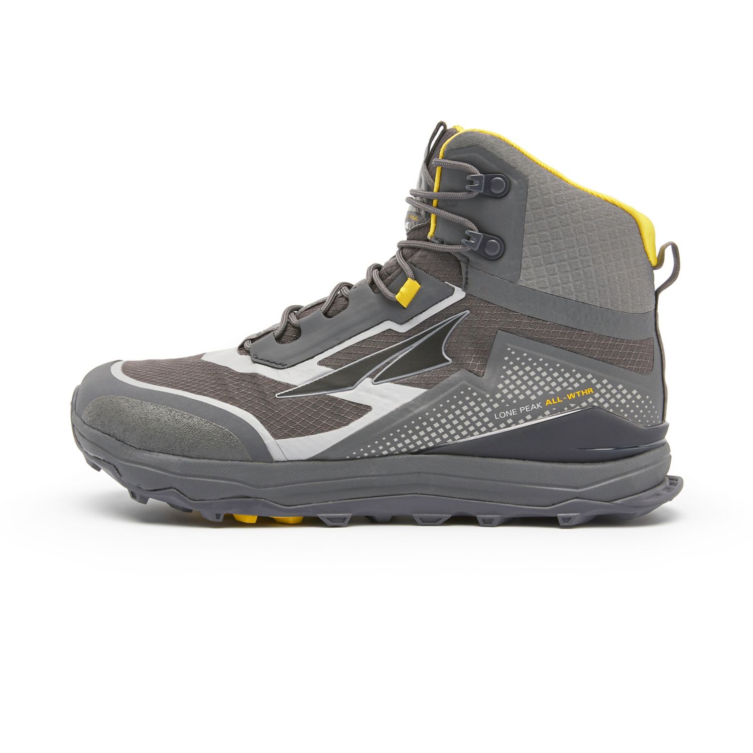 Altra Lone Peak All-wthr Mid Men's Hiking Boots Grey / Yellow | NZ-30265879