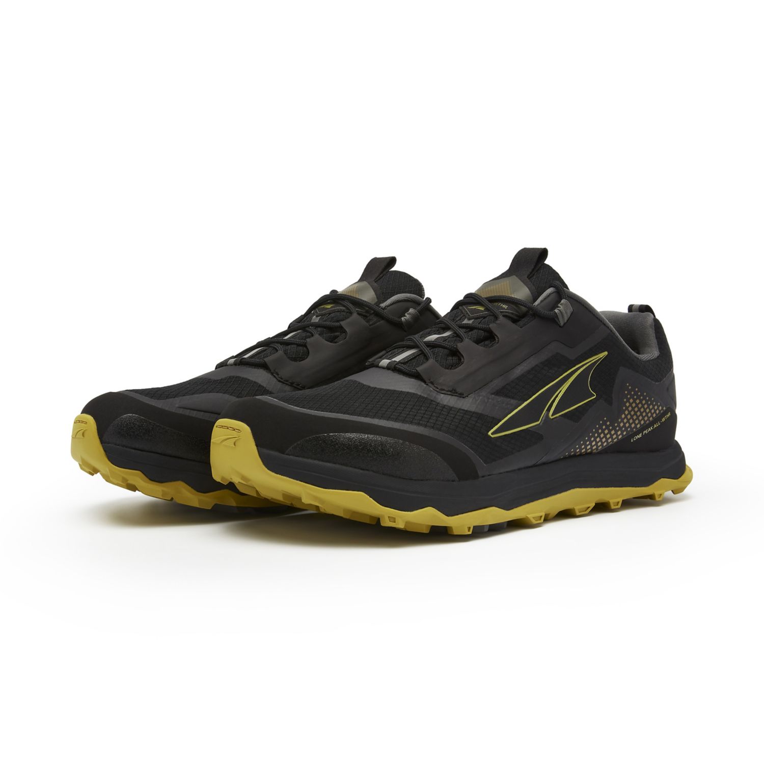 Altra Lone Peak All-wthr Low Men's Trail Running Shoes Black / Yellow | NZ-36147589