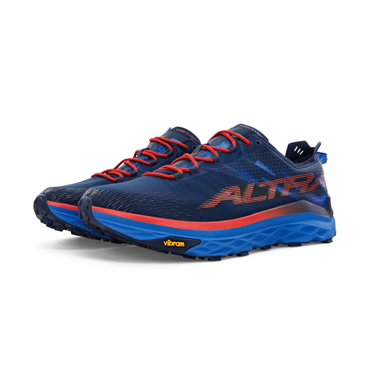 Altra Mont Blanc Men's Trail Running Shoes Blue / Red | NZ-10596239