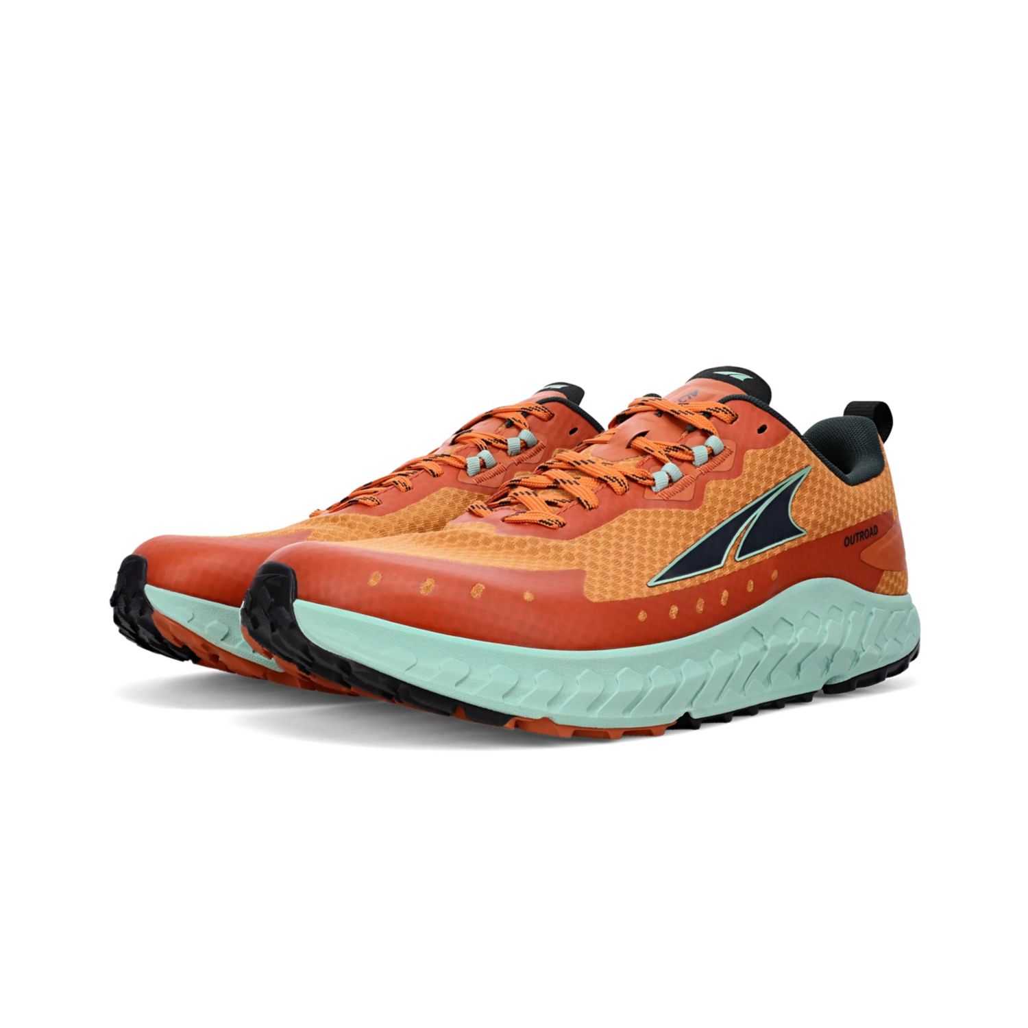 Altra Outroad Men's Road Running Shoes Green / Orange | NZ-38160279